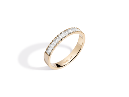 Bold Half Diamond Baguette Ring Fashion