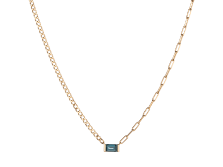 AURATE X MICHELLE: Tranquility Blue Topaz Chain Necklace Fashion