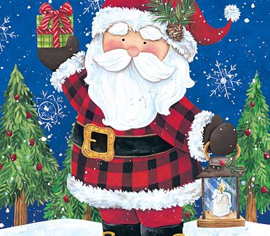 ART1121 - Santa with Lantern - 12x16 Online Sale