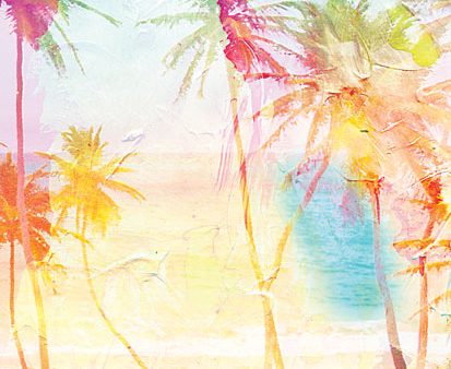 BLUE245 - Bright Summer Palm Group I - 12x16 on Sale