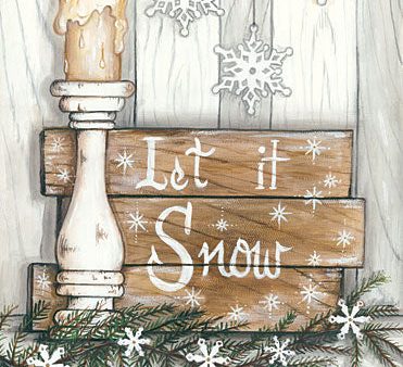 MARY522 - Let It Snow Snowflakes - 12x18 Cheap