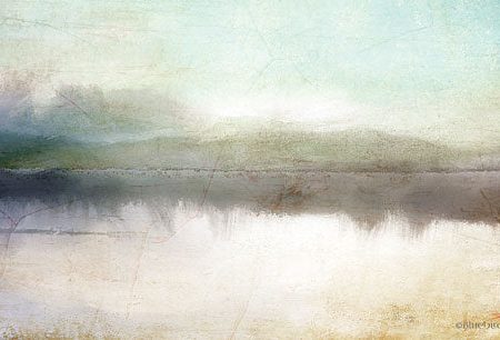 BLUE226 - Soft Lake Landscape - 24x12 on Sale