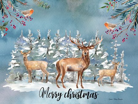 ST474 - Merry Christmas Deer - 16x12 on Sale